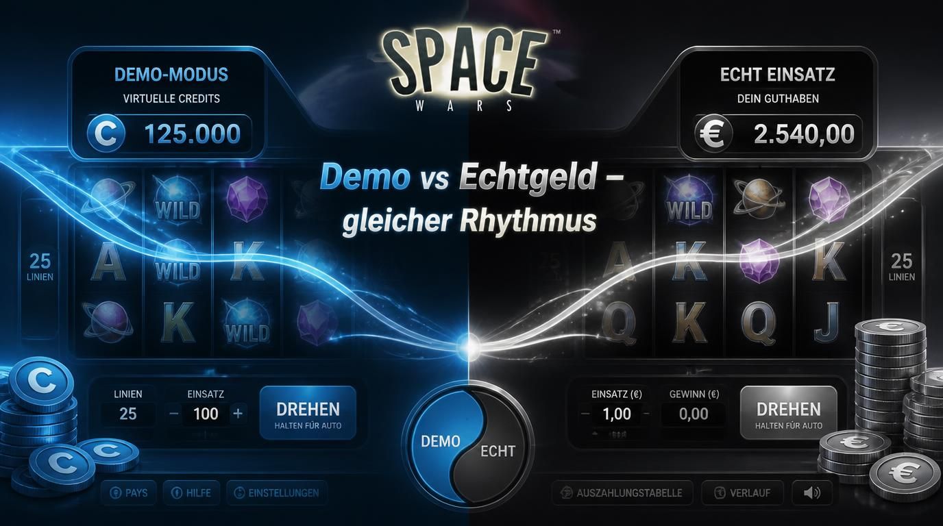 Vergleich Demo und Echtgeld – gleiches Spielgefühl
